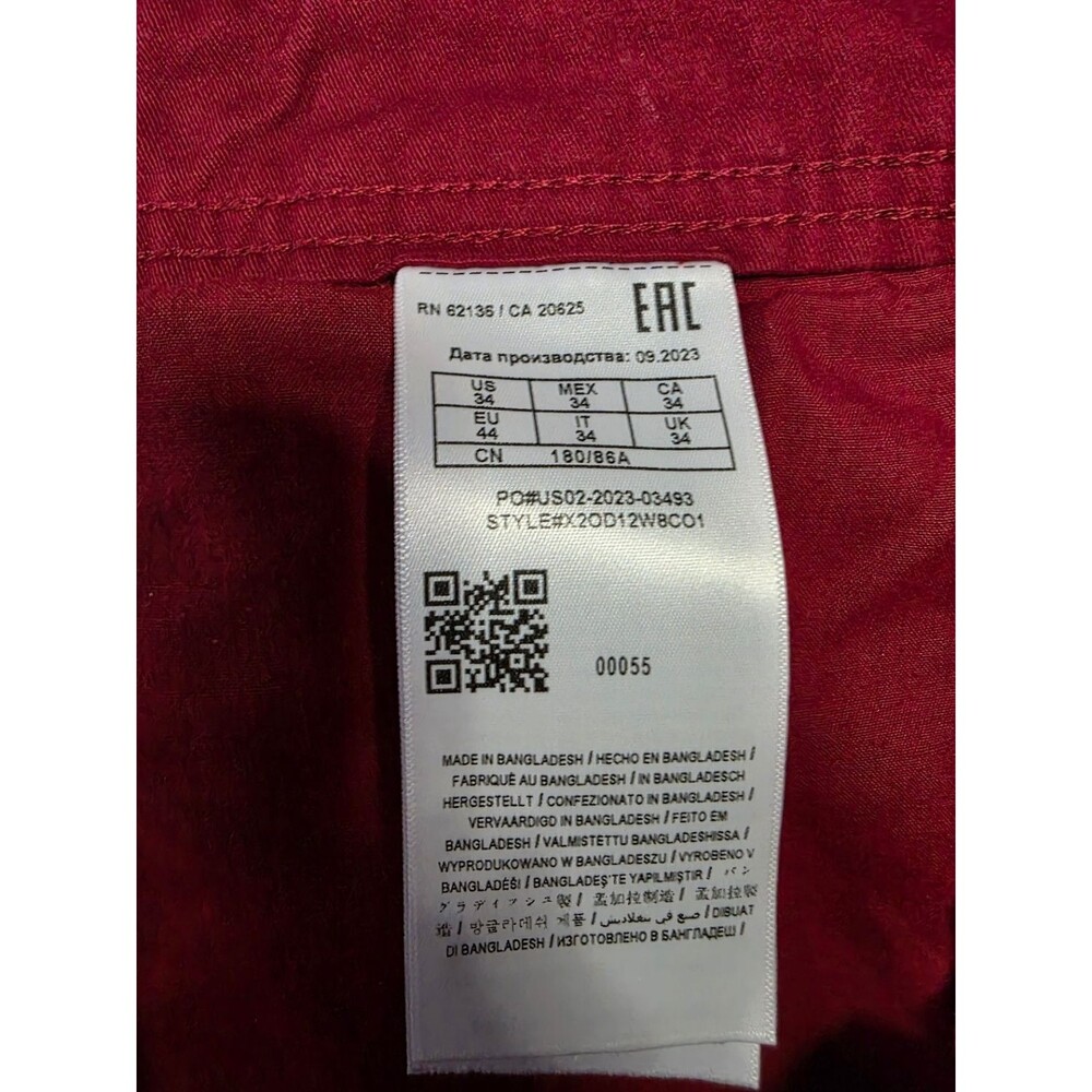 GUESS Mens Cargo Shorts X20D12WBC01 Red Size 34 Los Angeles Casual - Picture 8 of 8